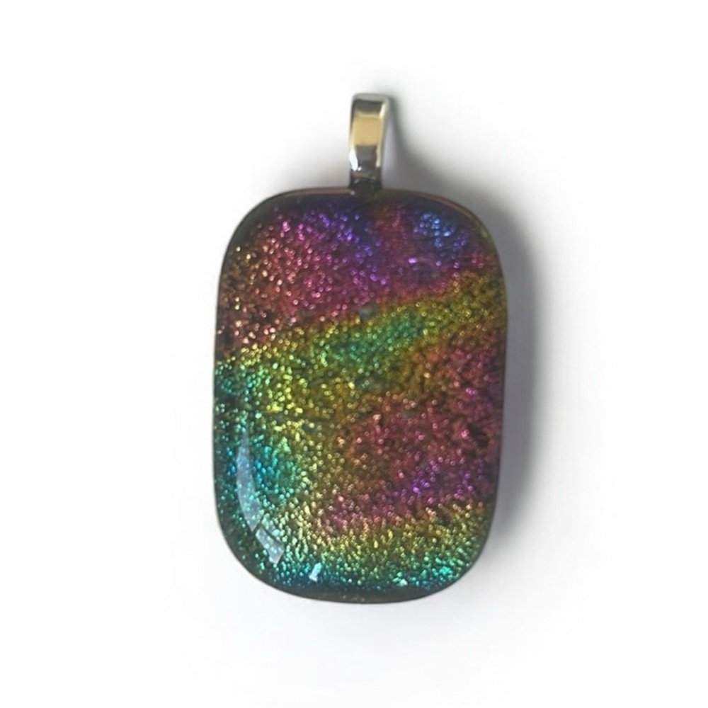 Colorful Glass Pendant Necklace
